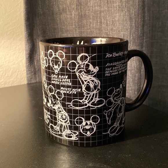 Disney Other - Disney Mickey Black Sketchbook 20 oz. Mug